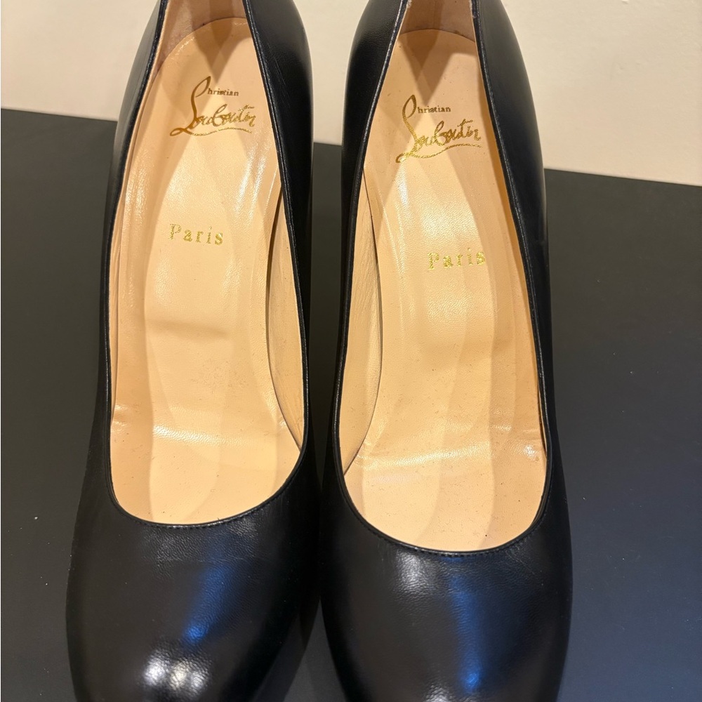 Christian Louboutin Black Leather Heels